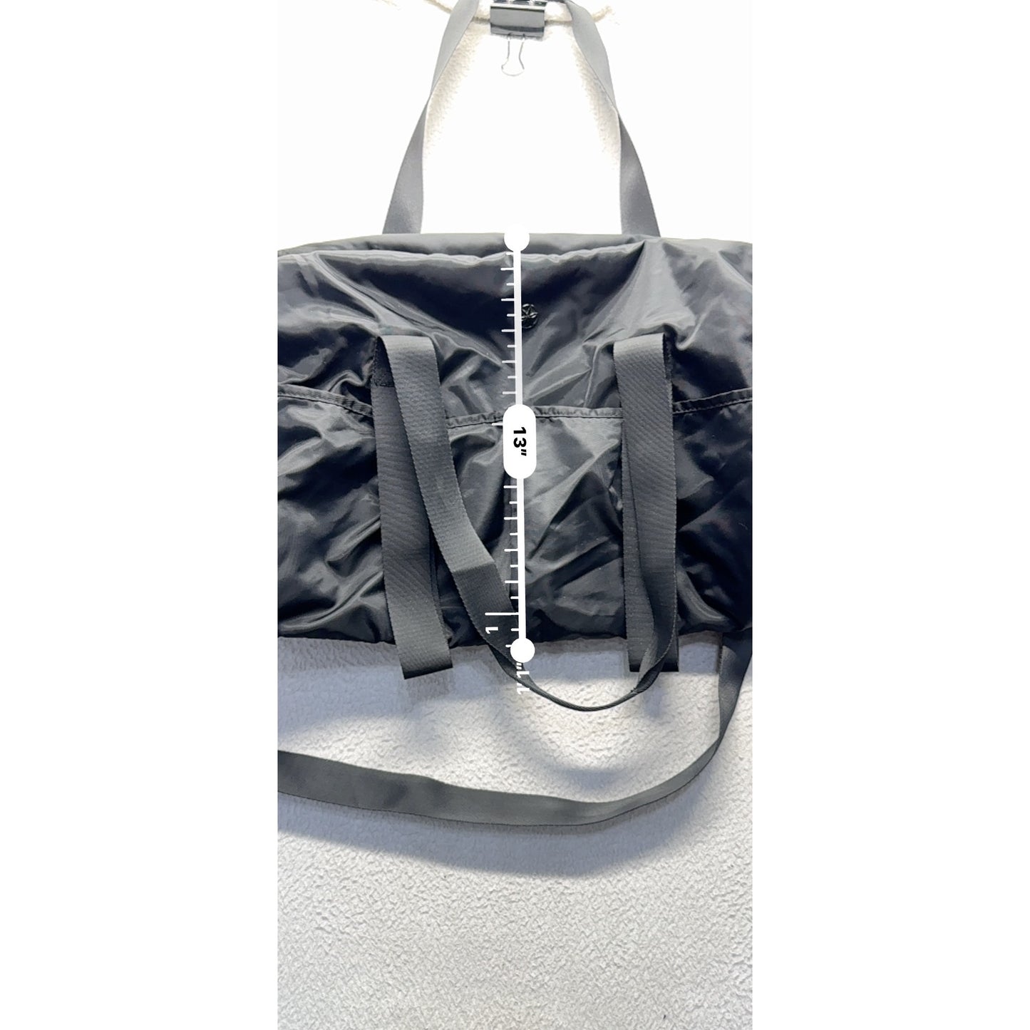 Black Nylon Gym/Travel Tote Bag With Adjustable Crossbody Strap & Handles 102B