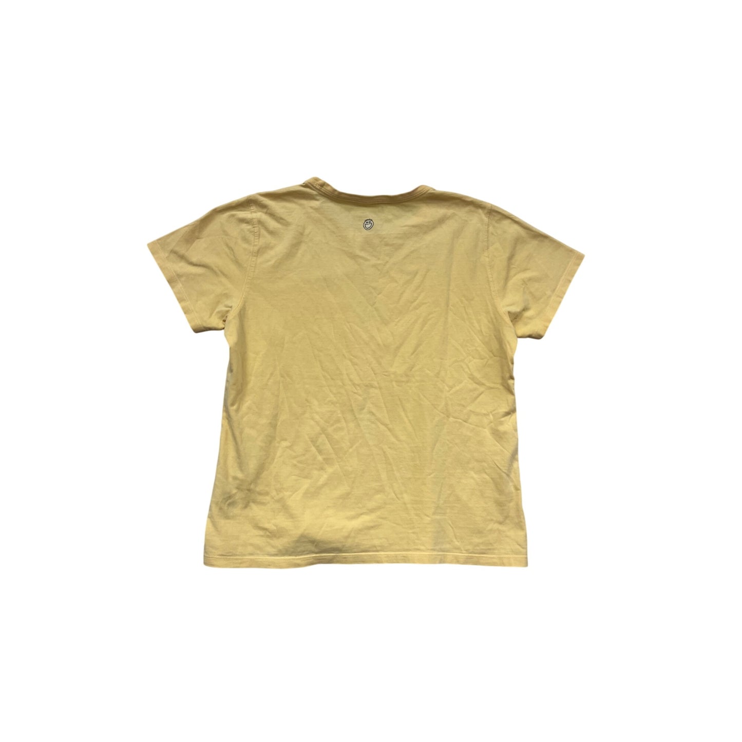 Life Is Good Yellow "Woman Driver" Graphic T-Shirt M #371A