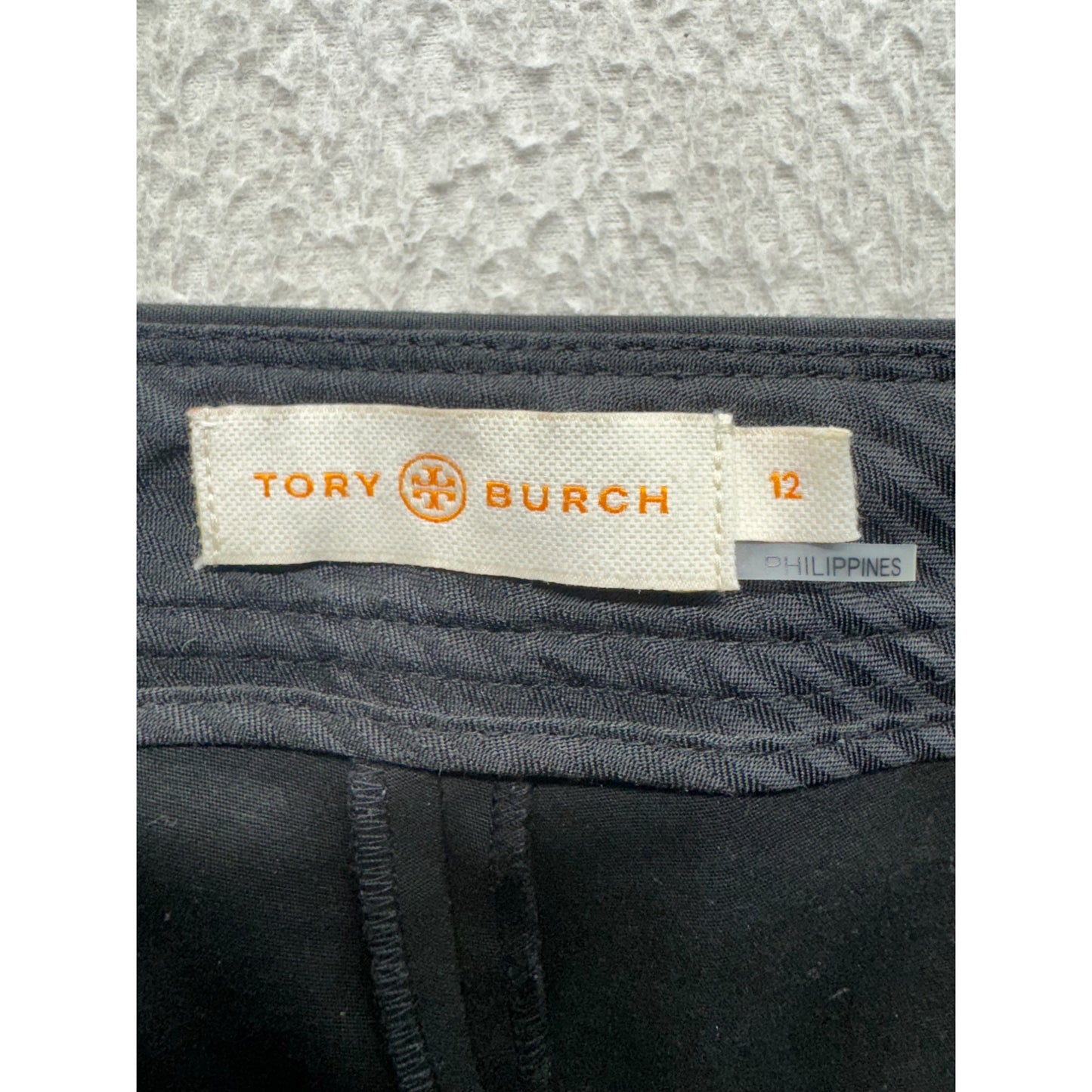 Tory Burch Womens Black Stretch Cotton Blend Slim Fit Pants Size 12 #164B