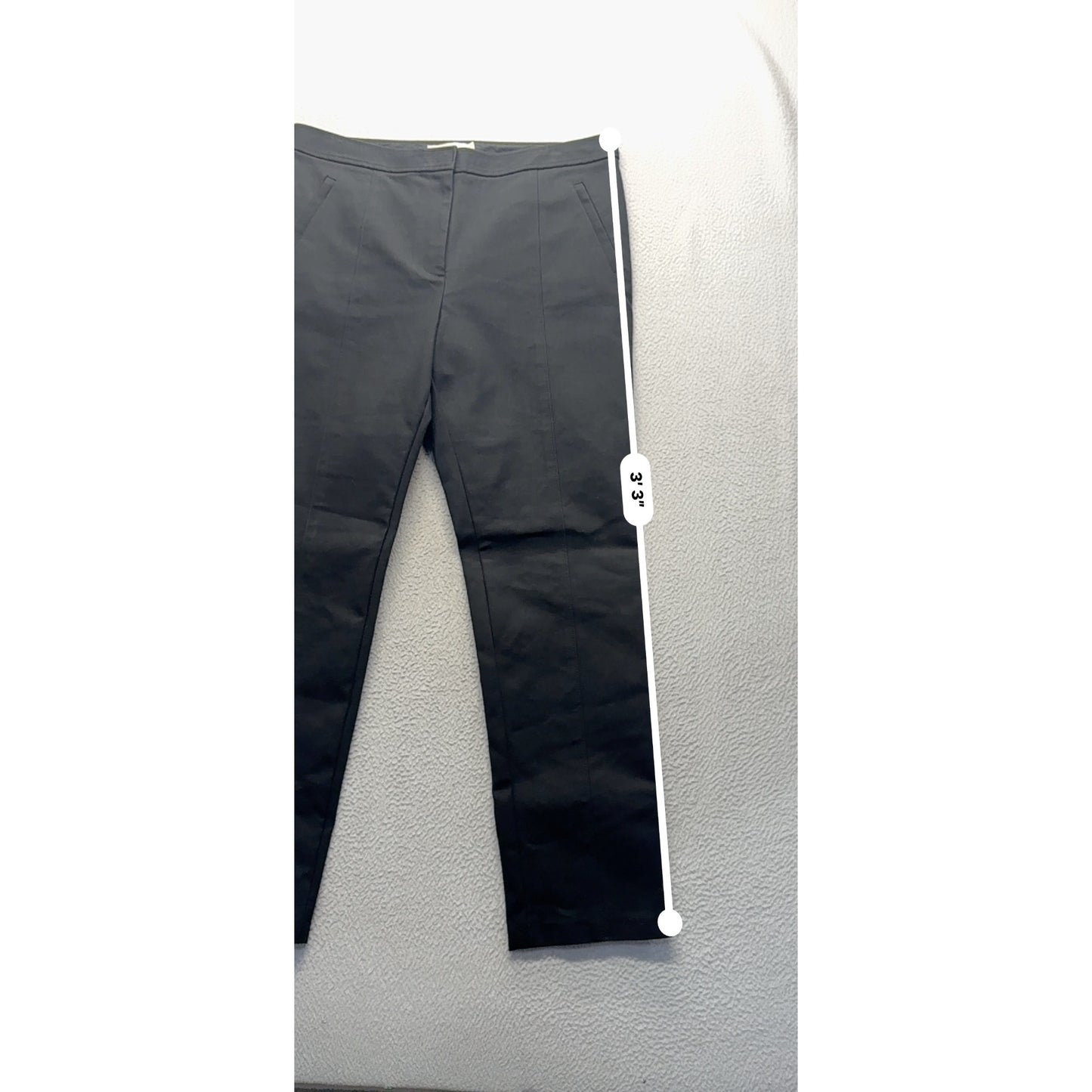 Tory Burch Womens Black Stretch Cotton Blend Slim Fit Pants Size 12 #164B