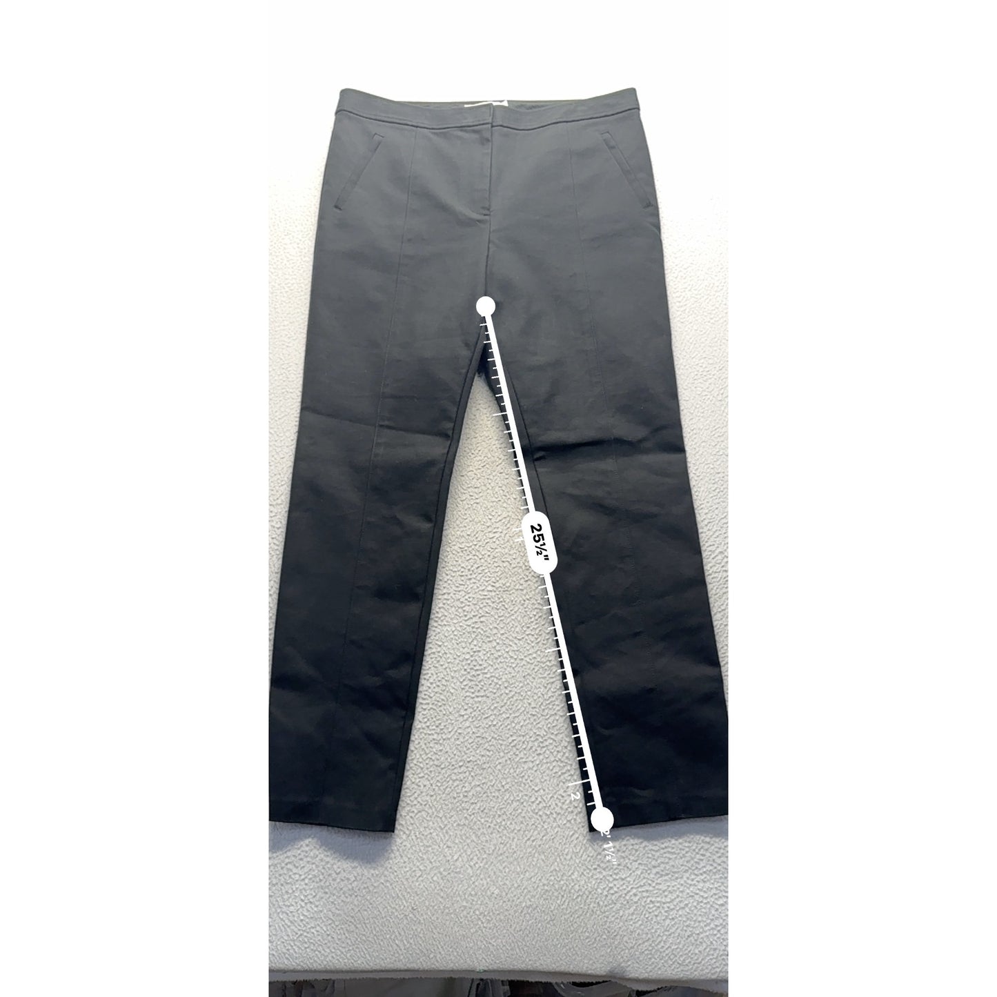 Tory Burch Womens Black Stretch Cotton Blend Slim Fit Pants Size 12 #164B