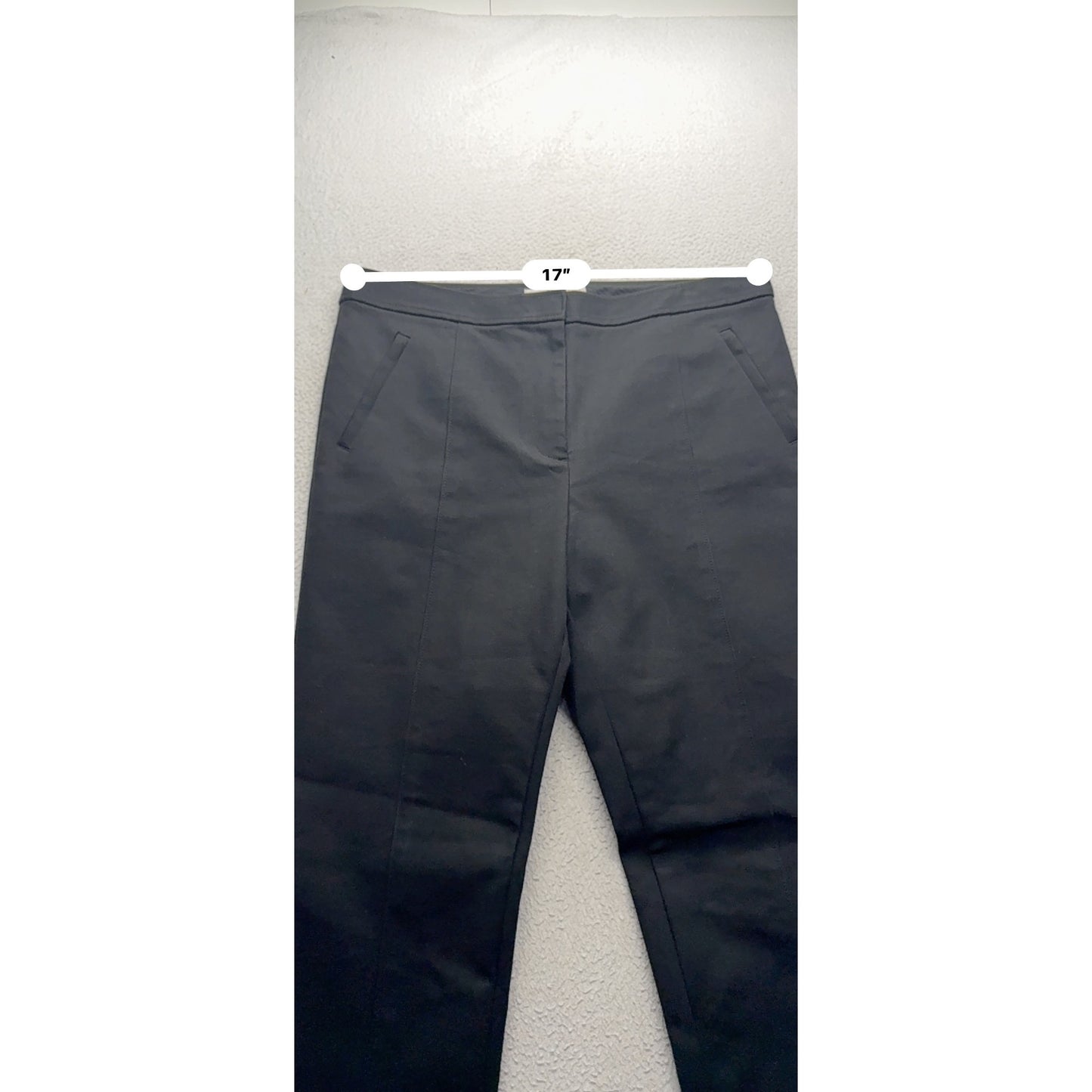 Tory Burch Womens Black Stretch Cotton Blend Slim Fit Pants Size 12 #164B