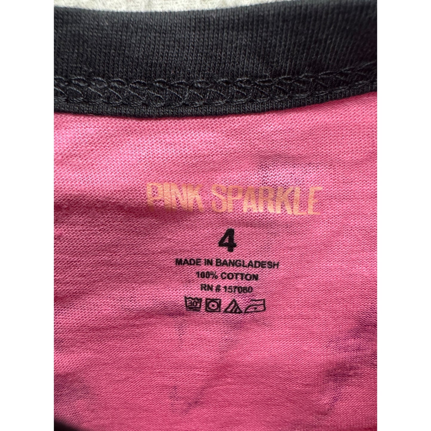 Pink Sparkle Tie-Dye Graphic Tee Drippin In Melanin Knot Front Size 4 #9334