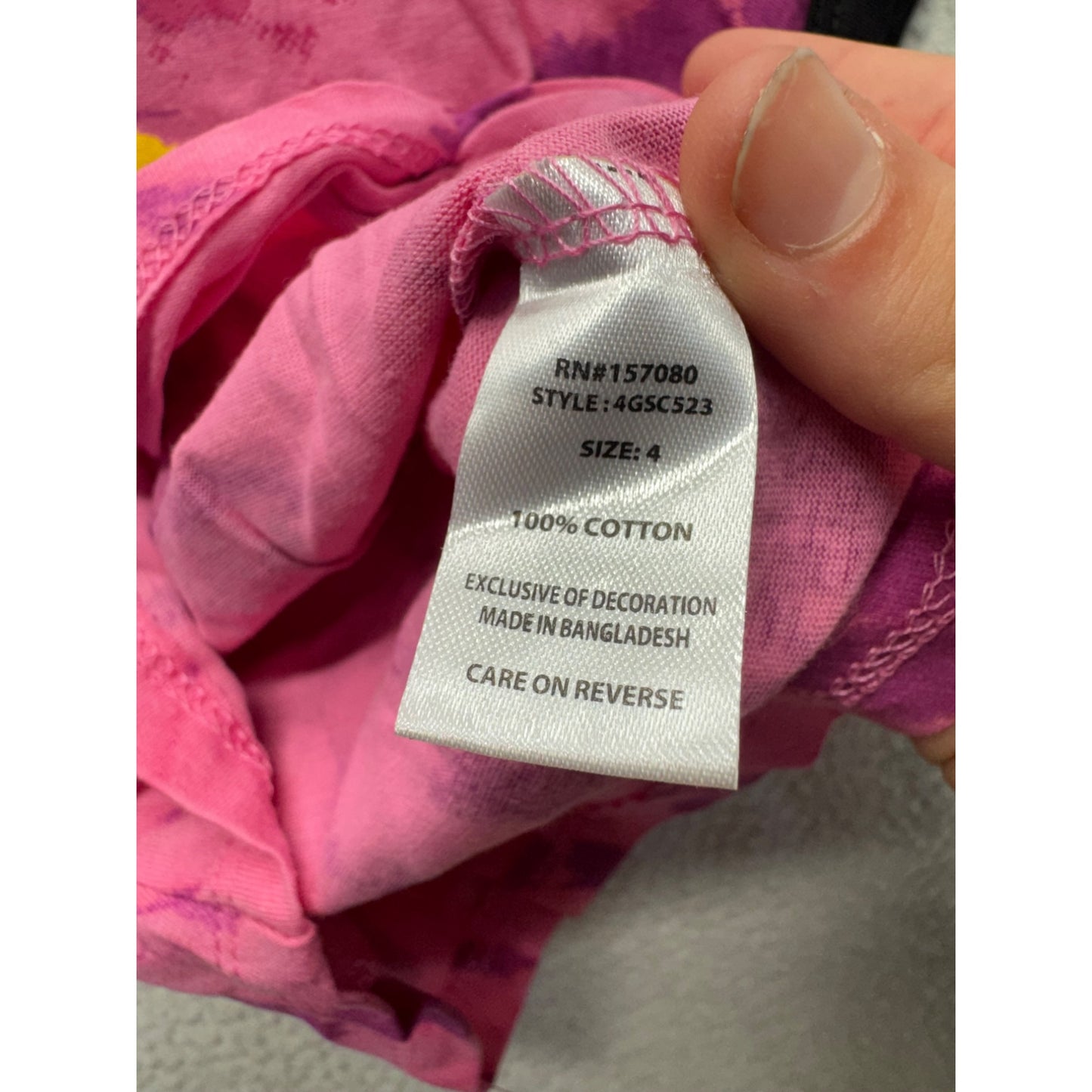 Pink Sparkle Tie-Dye Graphic Tee Drippin In Melanin Knot Front Size 4 #9334