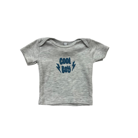Baby Cool Boy Gray Graphic Tee #148C