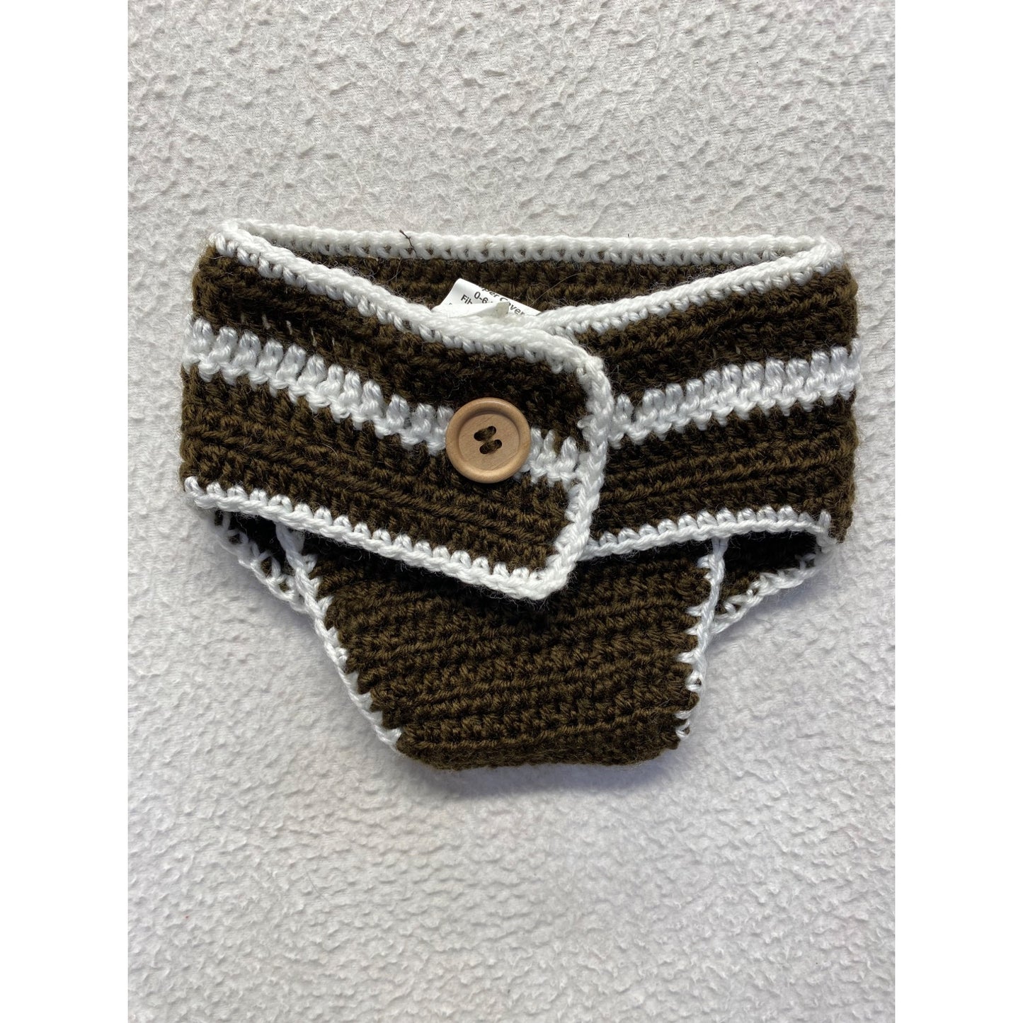 Football-Themed Baby Onesie & Crochet Diaper Cover Set #7240