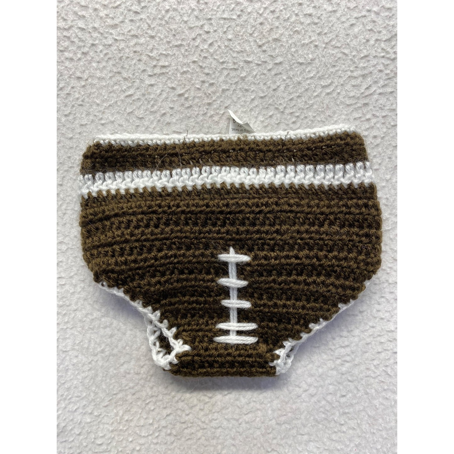 Football-Themed Baby Onesie & Crochet Diaper Cover Set #7240