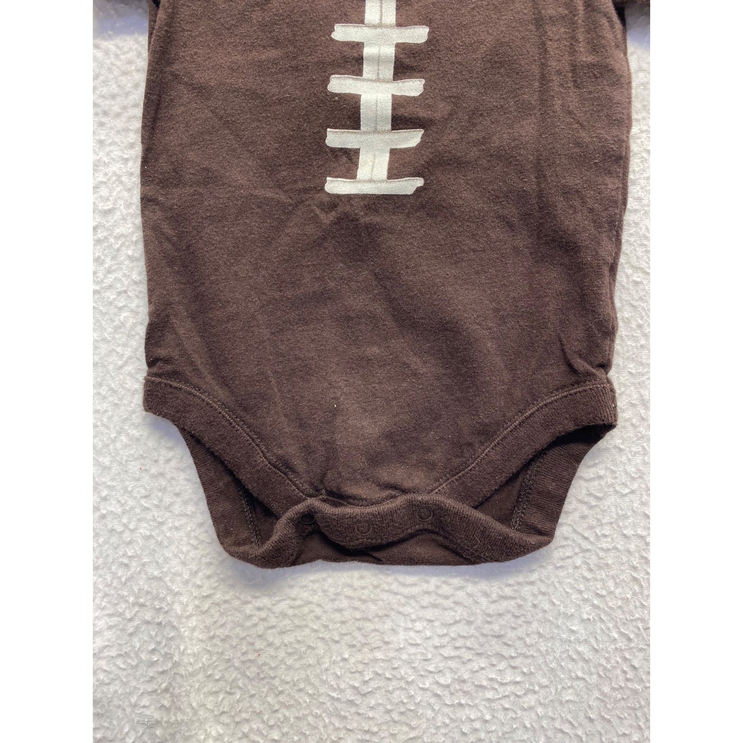 Football-Themed Baby Onesie & Crochet Diaper Cover Set #7240