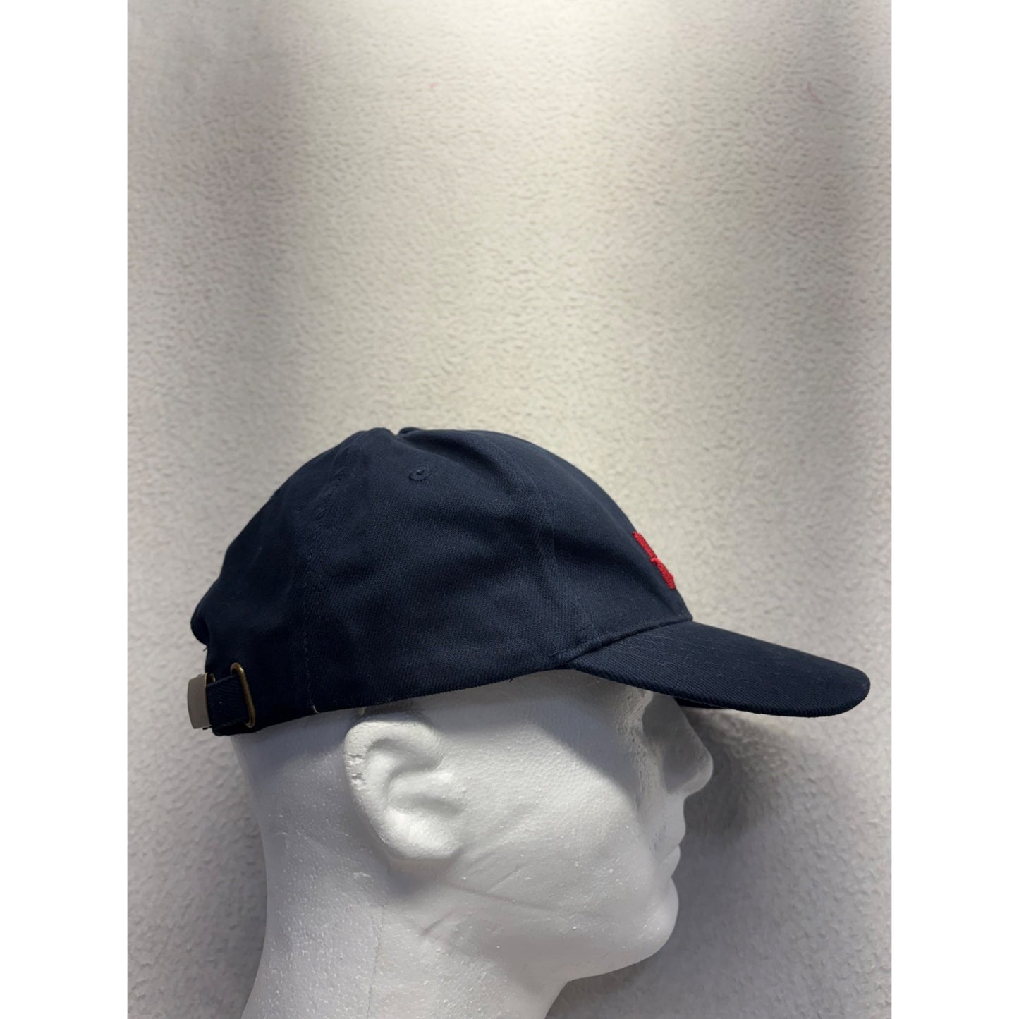 Harrods Navy Blue Baseball Cap With Red Embroidered Logo #7661