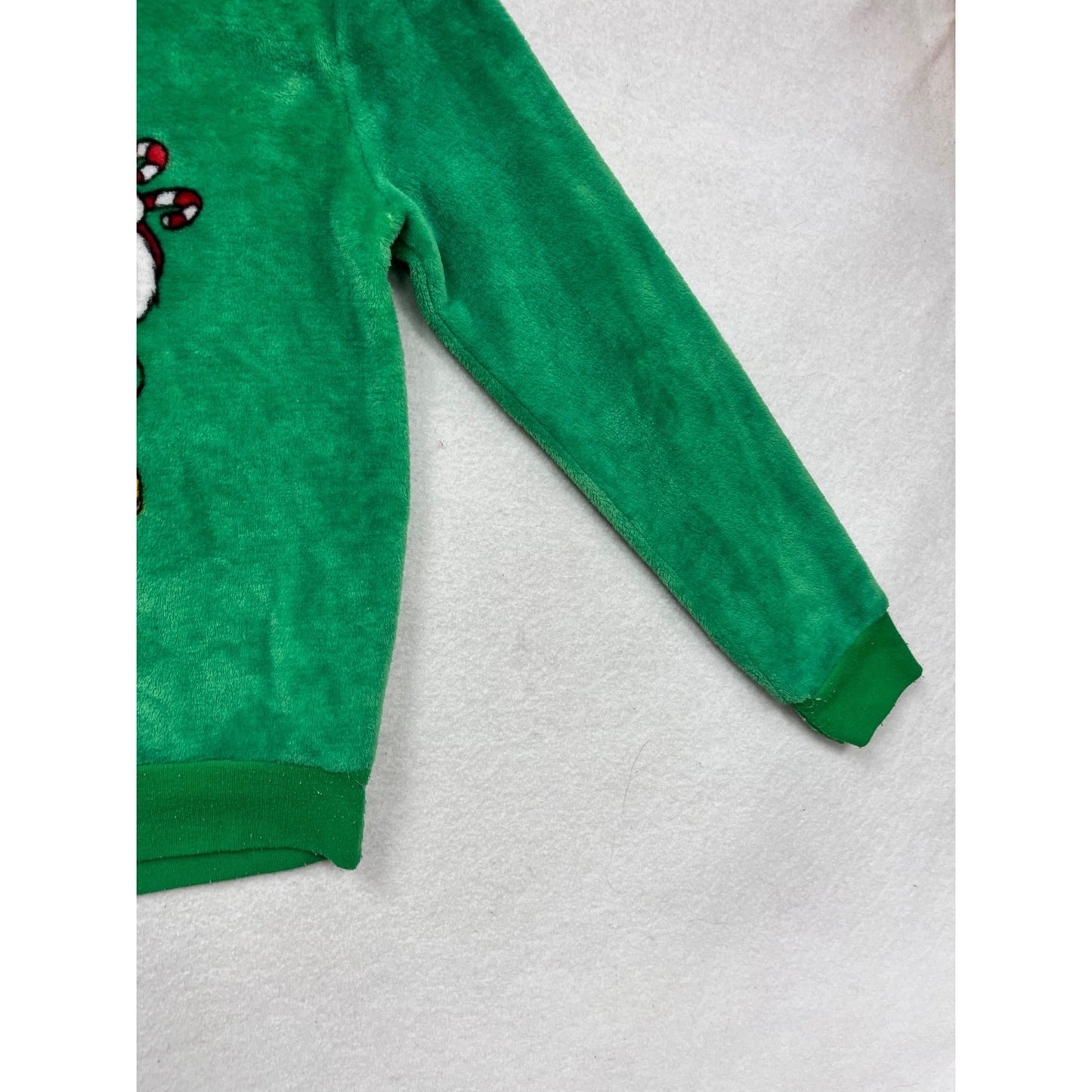 Disney Mickey Mouse Christmas Green Hooded Sweater S #103C