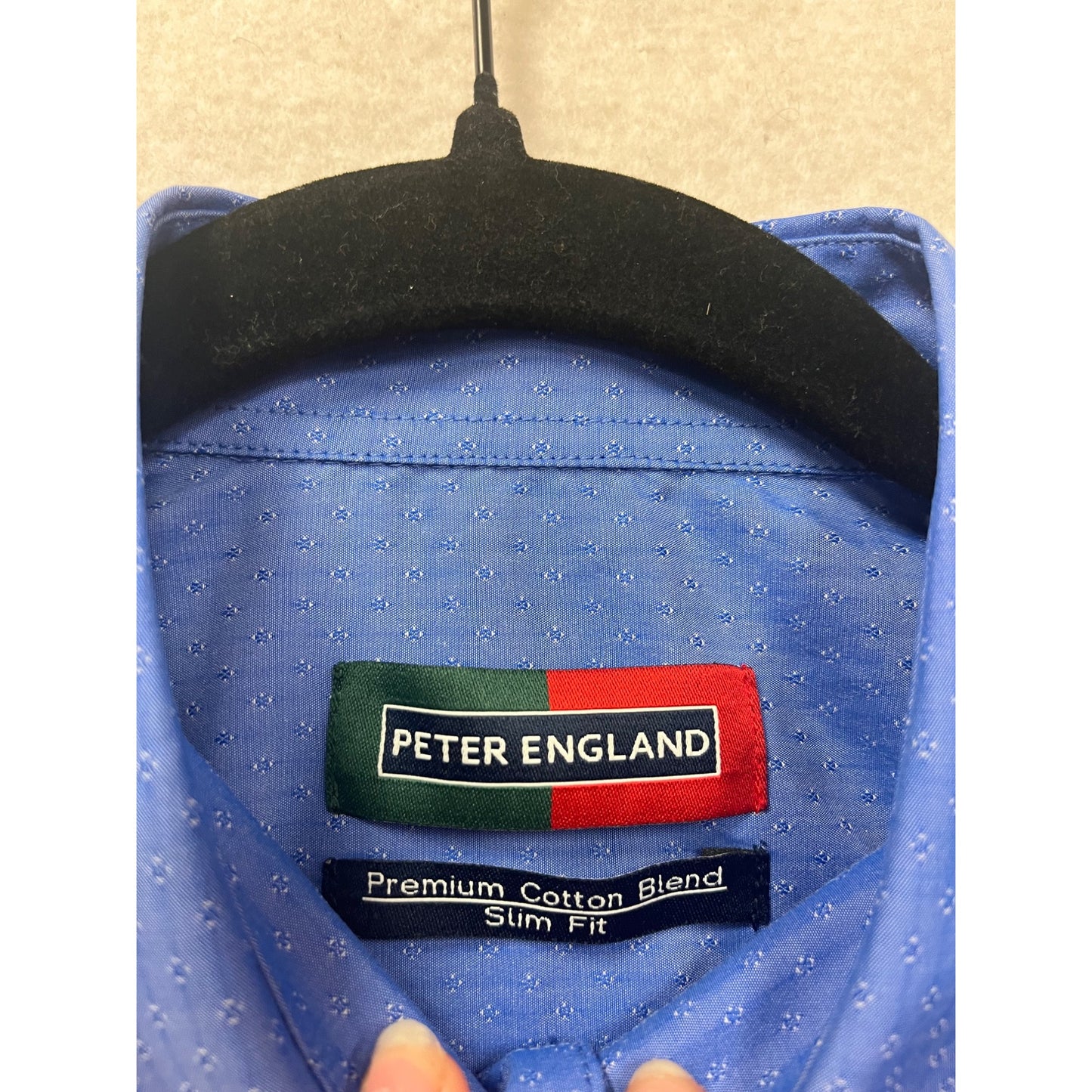 Peter England Premium Cotton Blend Slim Fit Shirt Blue #517A