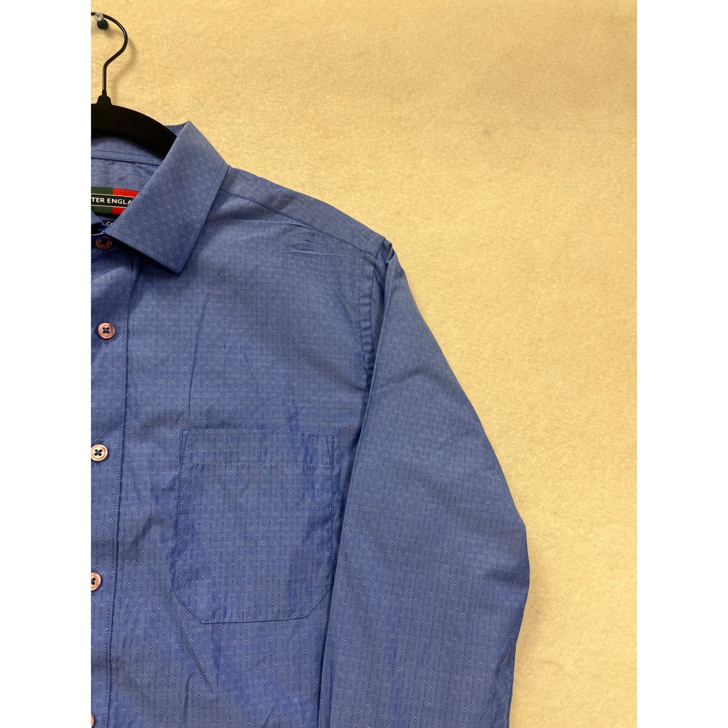 Peter England Premium Cotton Blend Slim Fit Shirt Blue #517A