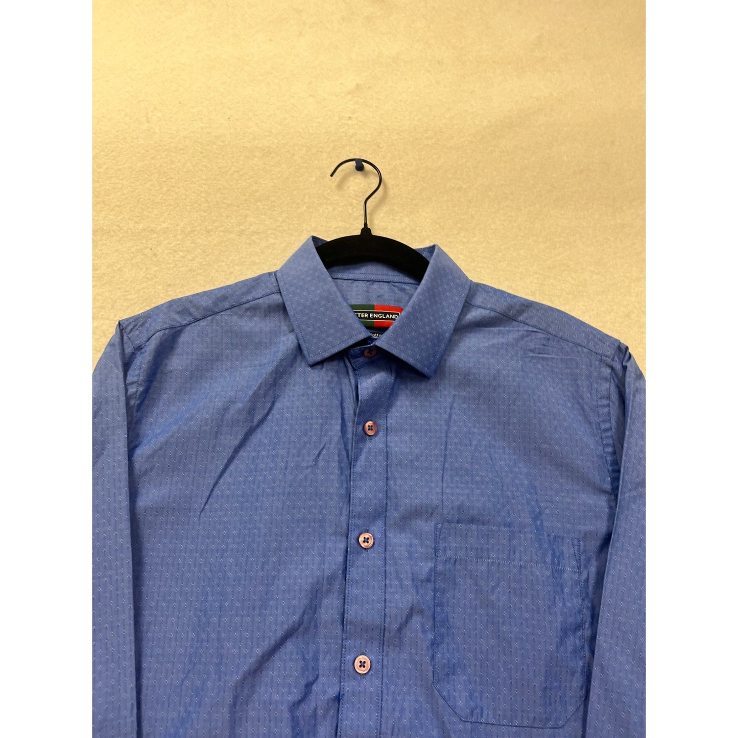 Peter England Premium Cotton Blend Slim Fit Shirt Blue #517A
