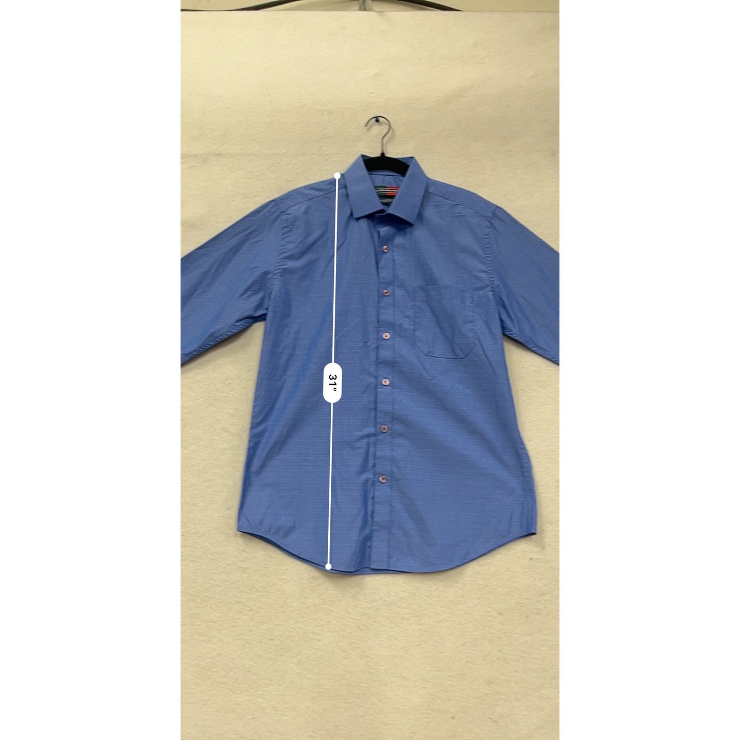 Peter England Premium Cotton Blend Slim Fit Shirt Blue #517A