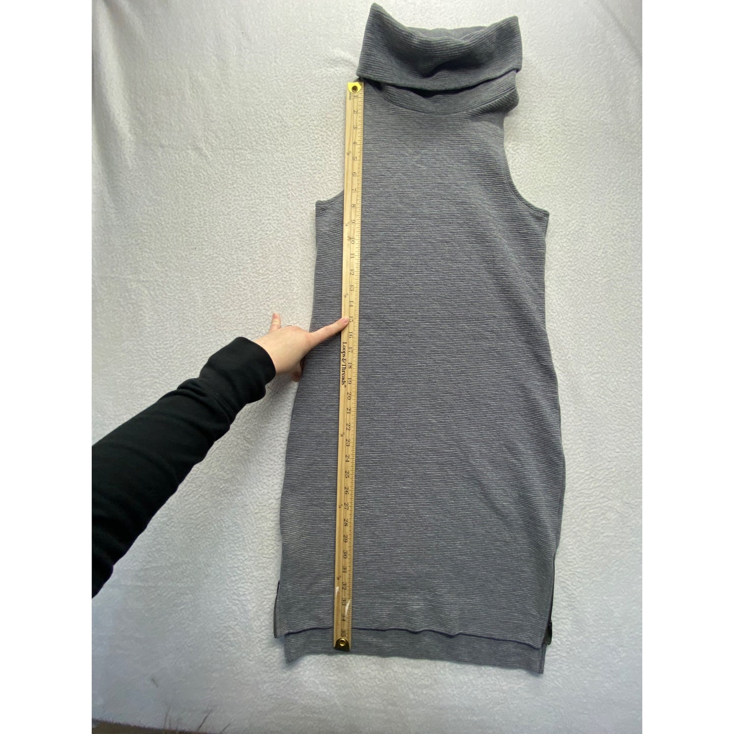 Banana Republic XS Sleeveless Gray Turtleneck Dress #7047