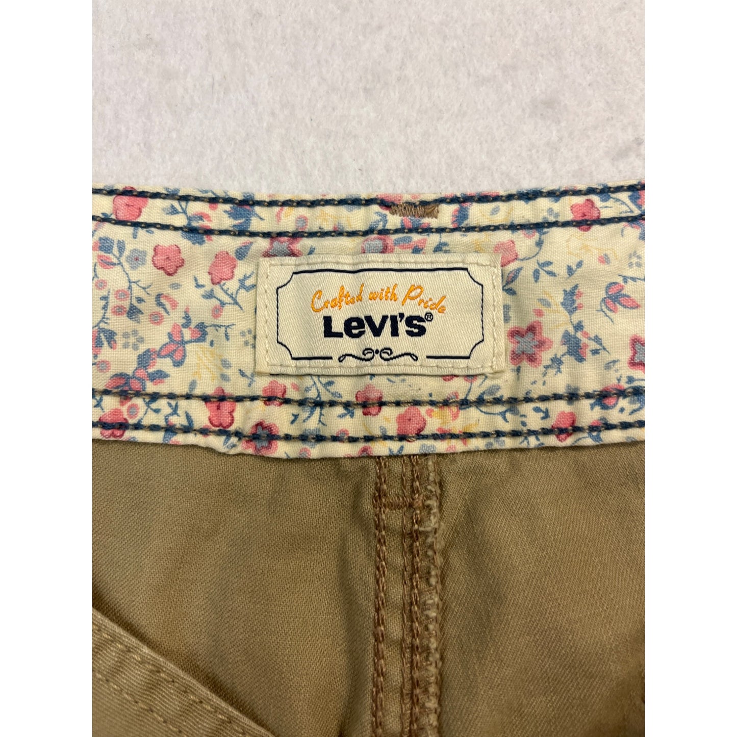 Women’s Tan Cargo Style Capris