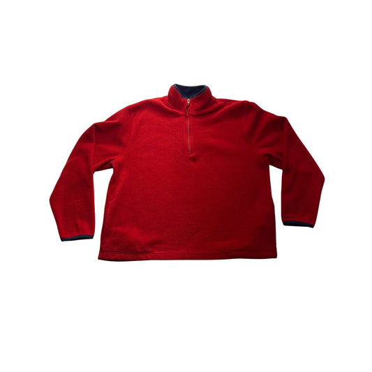 Old Navy Outlet Red Fleece Pullover Quarter-Zip Jacket XXL #7102