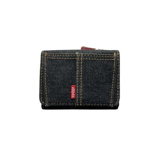 Levis Denim Trifold Wallet With Keychain Clip & ID Window #41B
