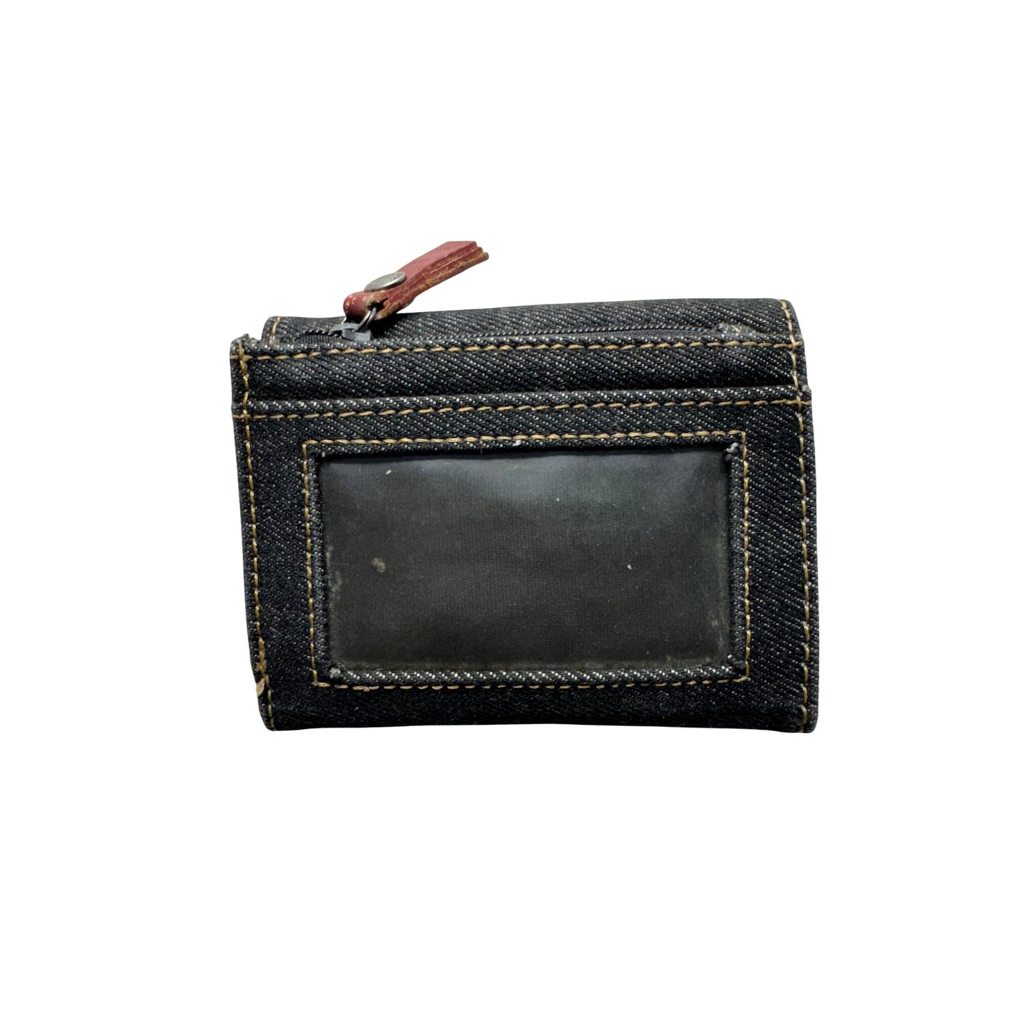 Levis Denim Trifold Wallet With Keychain Clip & ID Window #41B