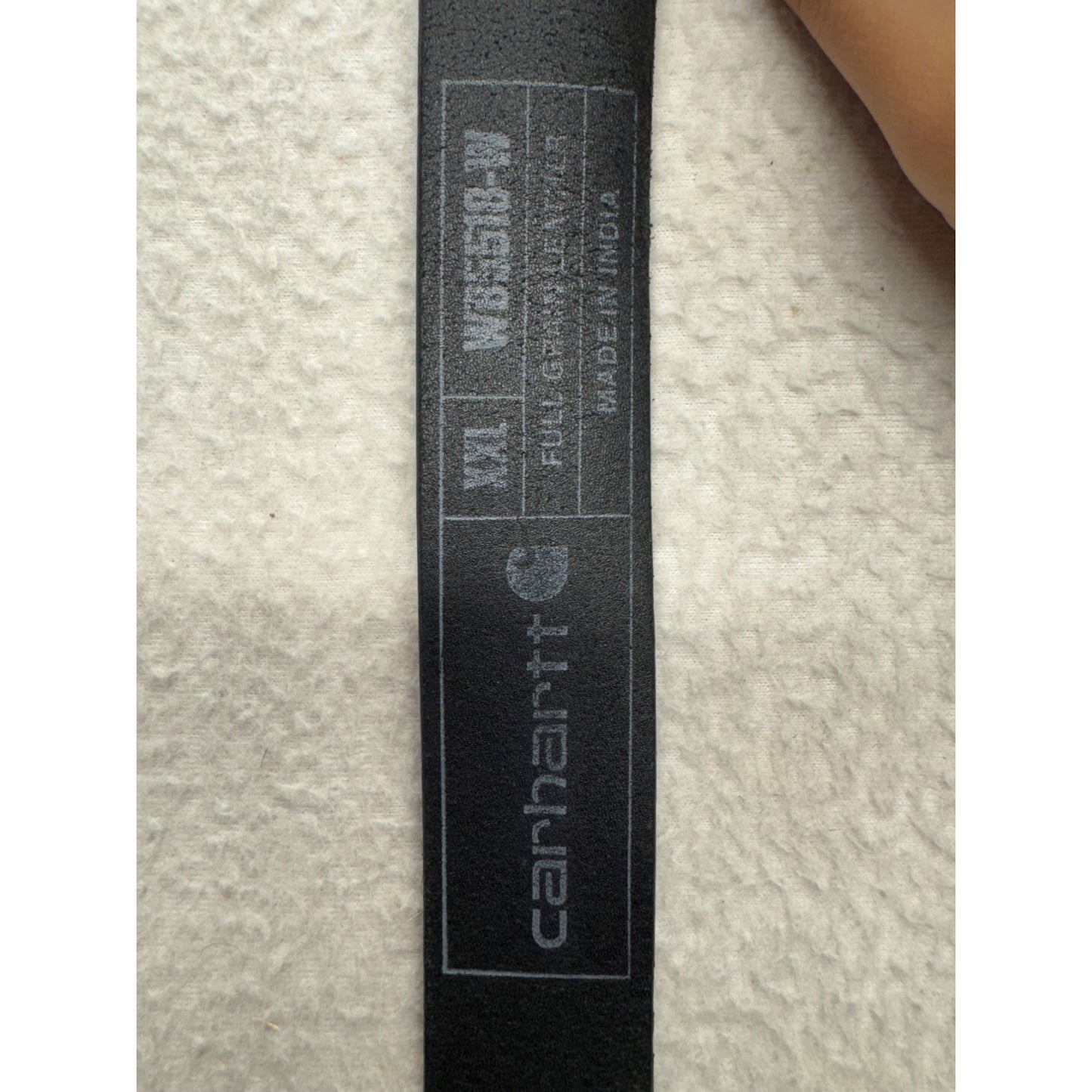 Carhartt Black Leather Belt With Metal Buckle XL 47" Full Grain #9882