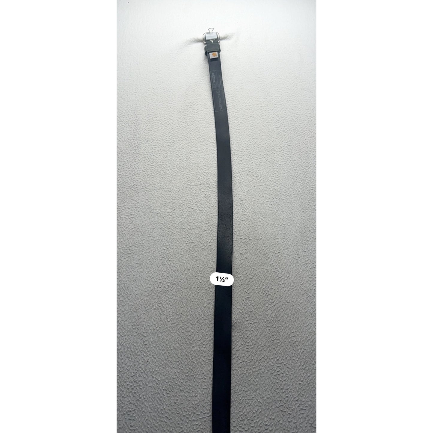 Carhartt Black Leather Belt With Metal Buckle XL 47" Full Grain #9882