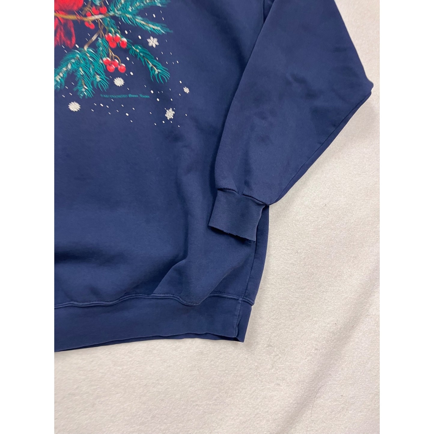 Vintage Art Unlimited L Sweatshirt With Cardinals & Pine Graphic #991A