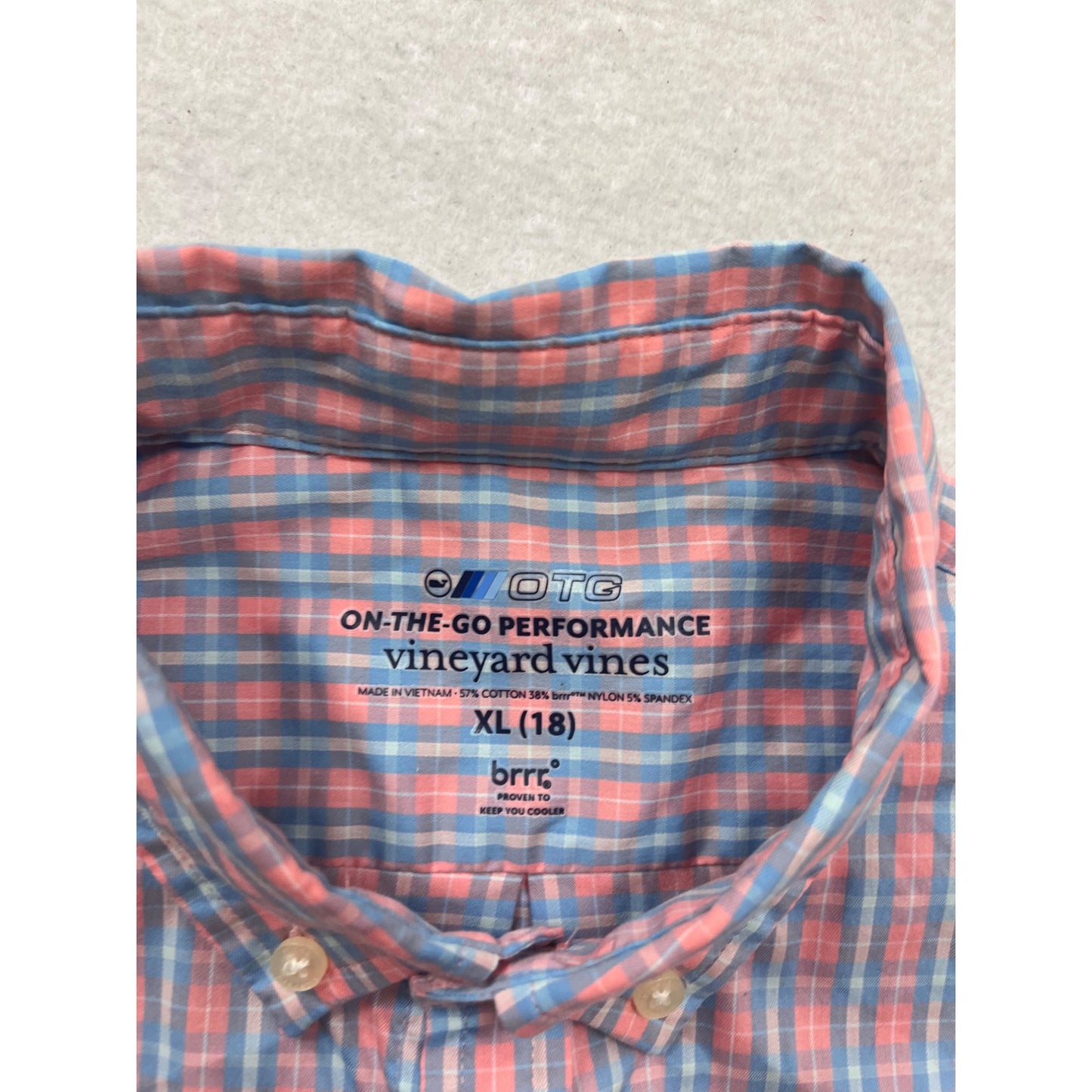 Vineyard Vines OTG Performance Shirt Xl #916A