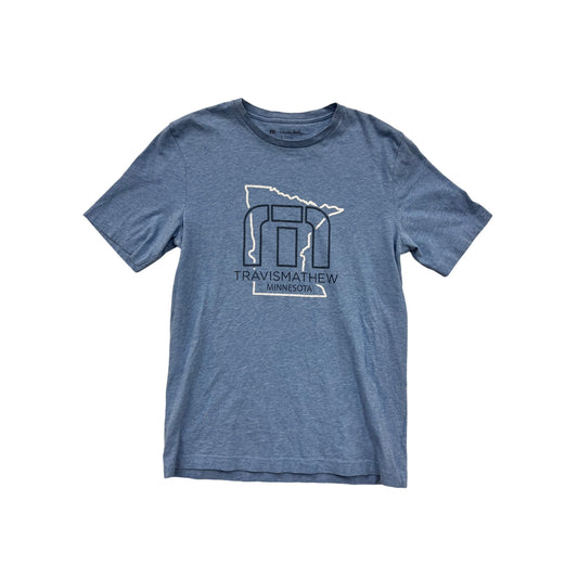Men’s Small TravisMathew Minnesota T-Shirt Blue #6347