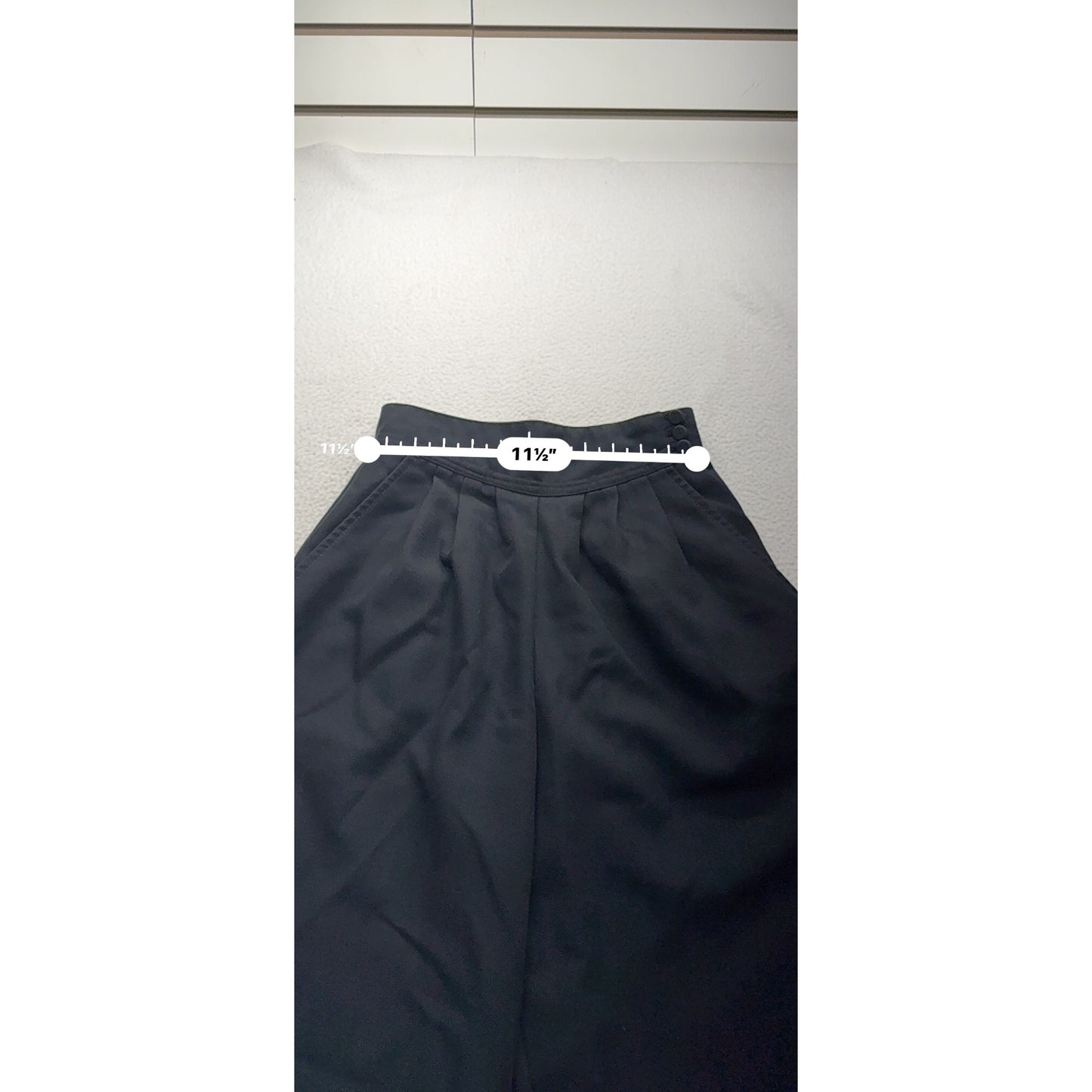 VTG Christy Girl New York Navy Pleated High-Waist Pants  #9186