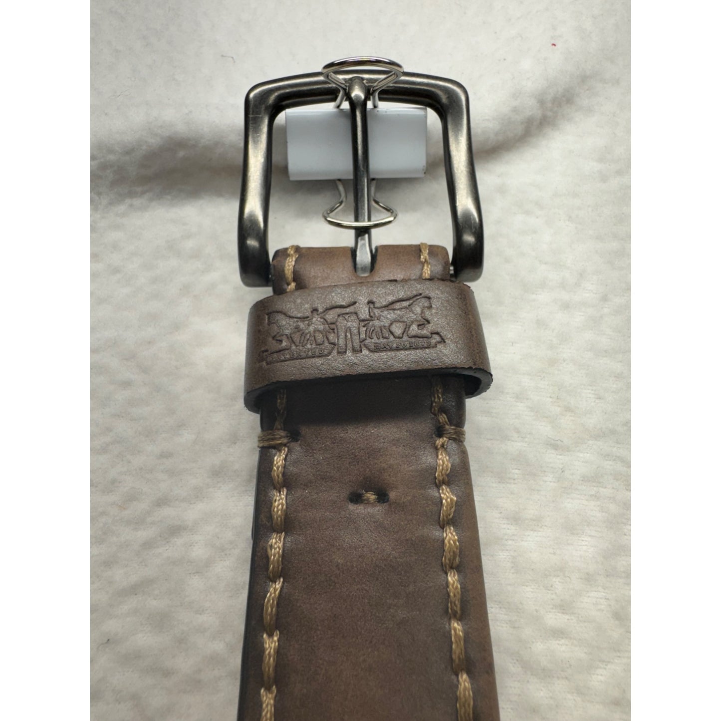 Premium Distressed Brown Leather Watch Strap With Detailed Stitching #69B