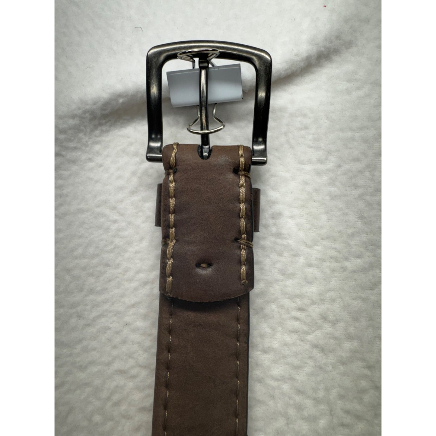 Premium Distressed Brown Leather Watch Strap With Detailed Stitching #69B