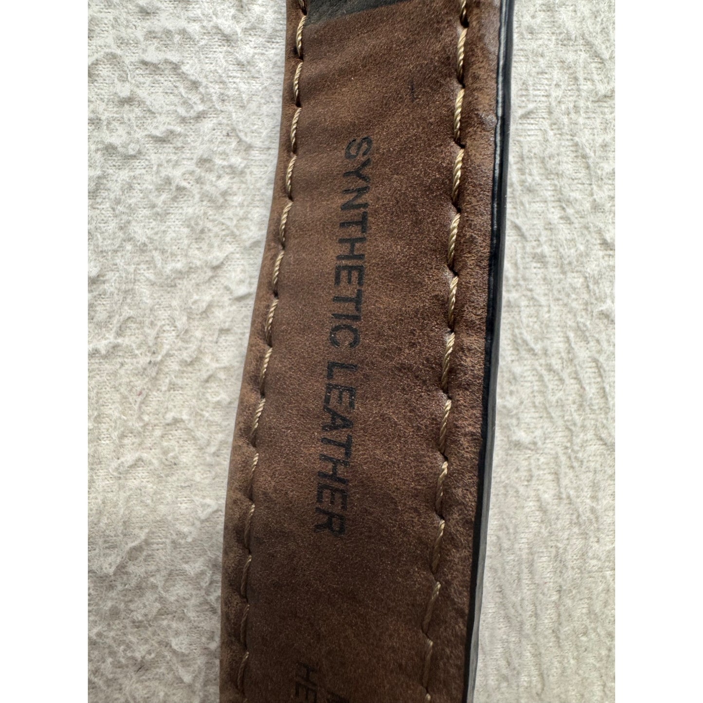 Premium Distressed Brown Leather Watch Strap With Detailed Stitching #69B