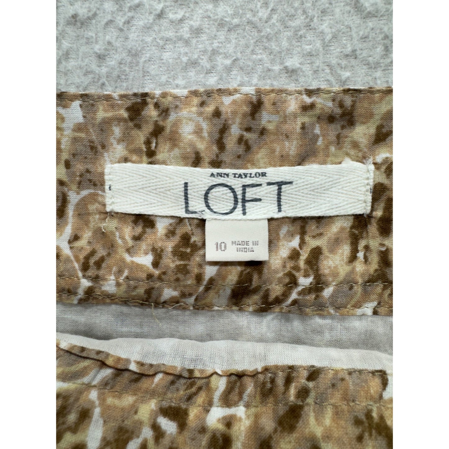 Ann Taylor Loft Size 10 Animal Print Cotton Skirt #197B