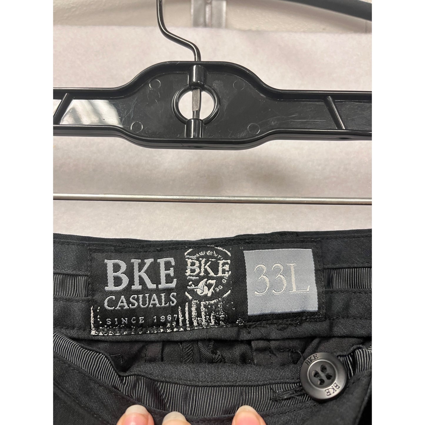 BKE Casuals Black Trousers 33L Straight Leg #600A