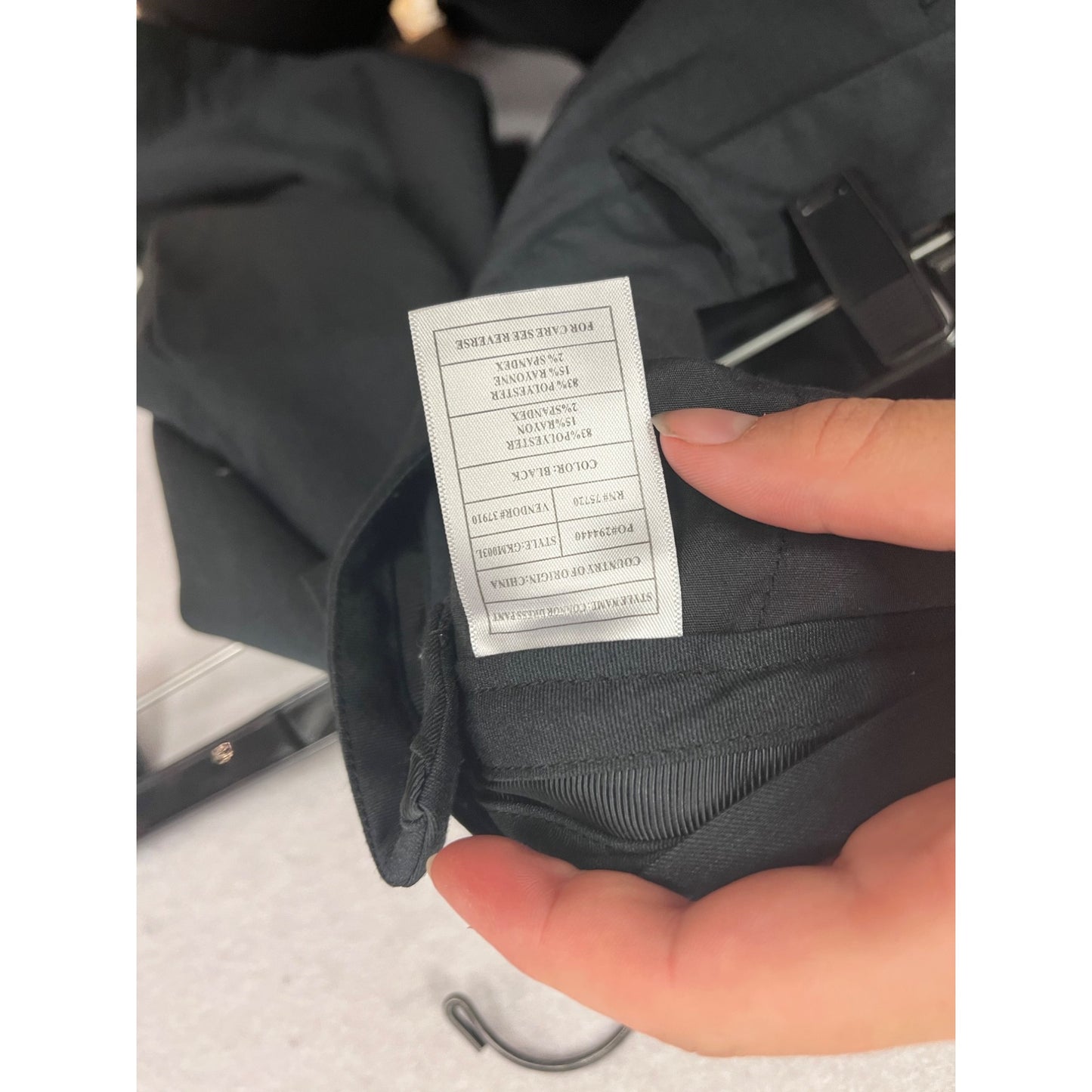 BKE Casuals Black Trousers 33L Straight Leg #600A