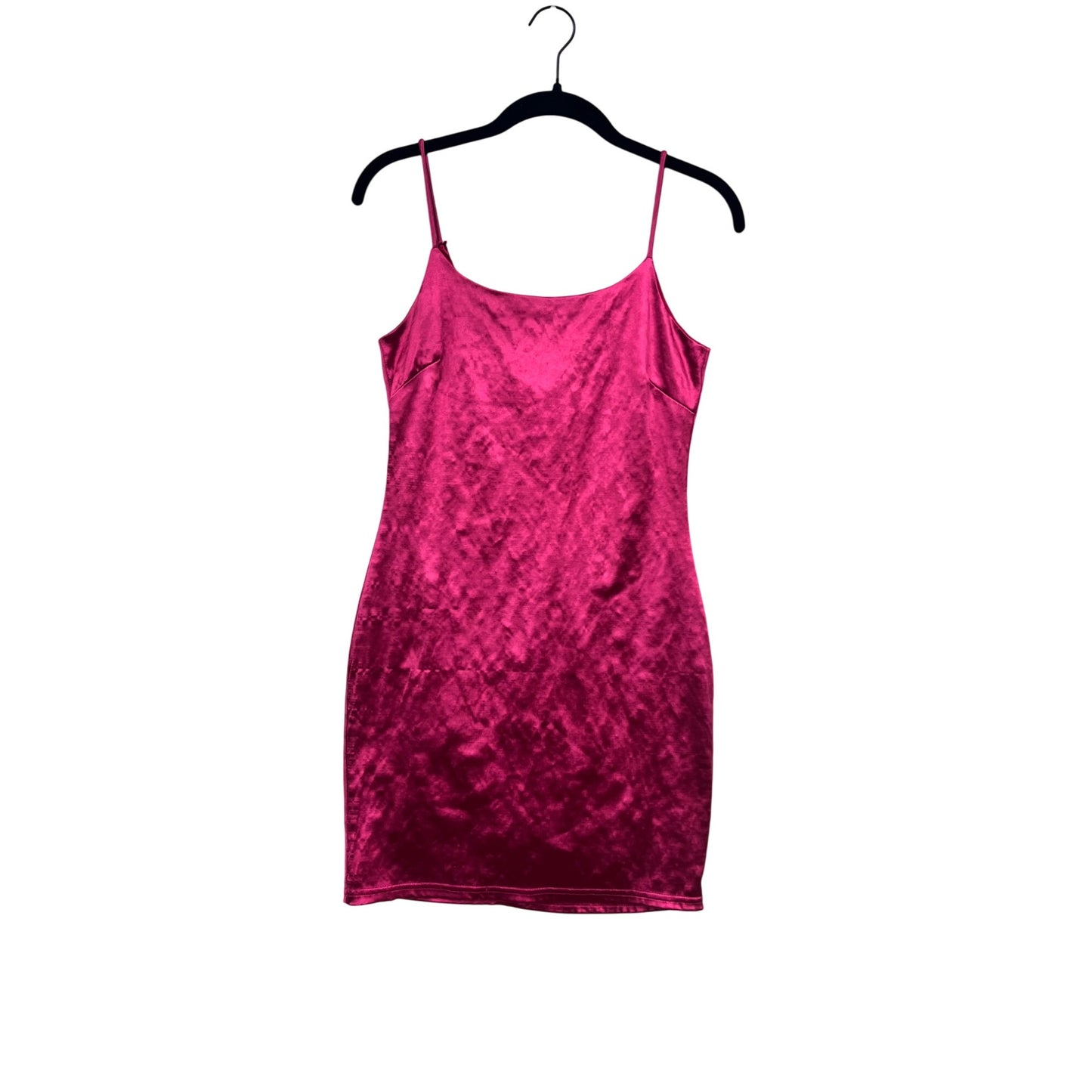 Kiss The Shade Small Pink Velvet Spaghetti Strap Slip Dress #227A