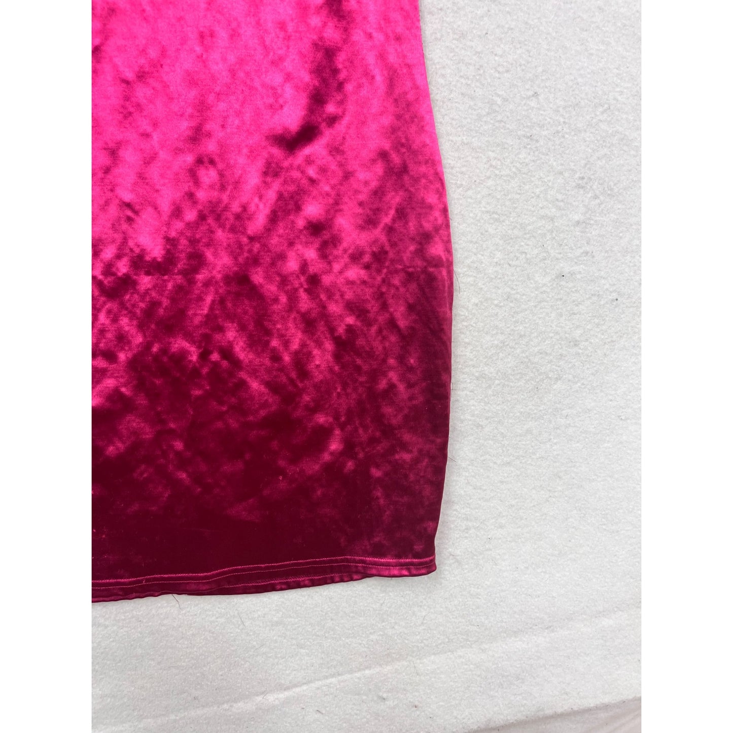 Kiss The Shade Small Pink Velvet Spaghetti Strap Slip Dress #227A