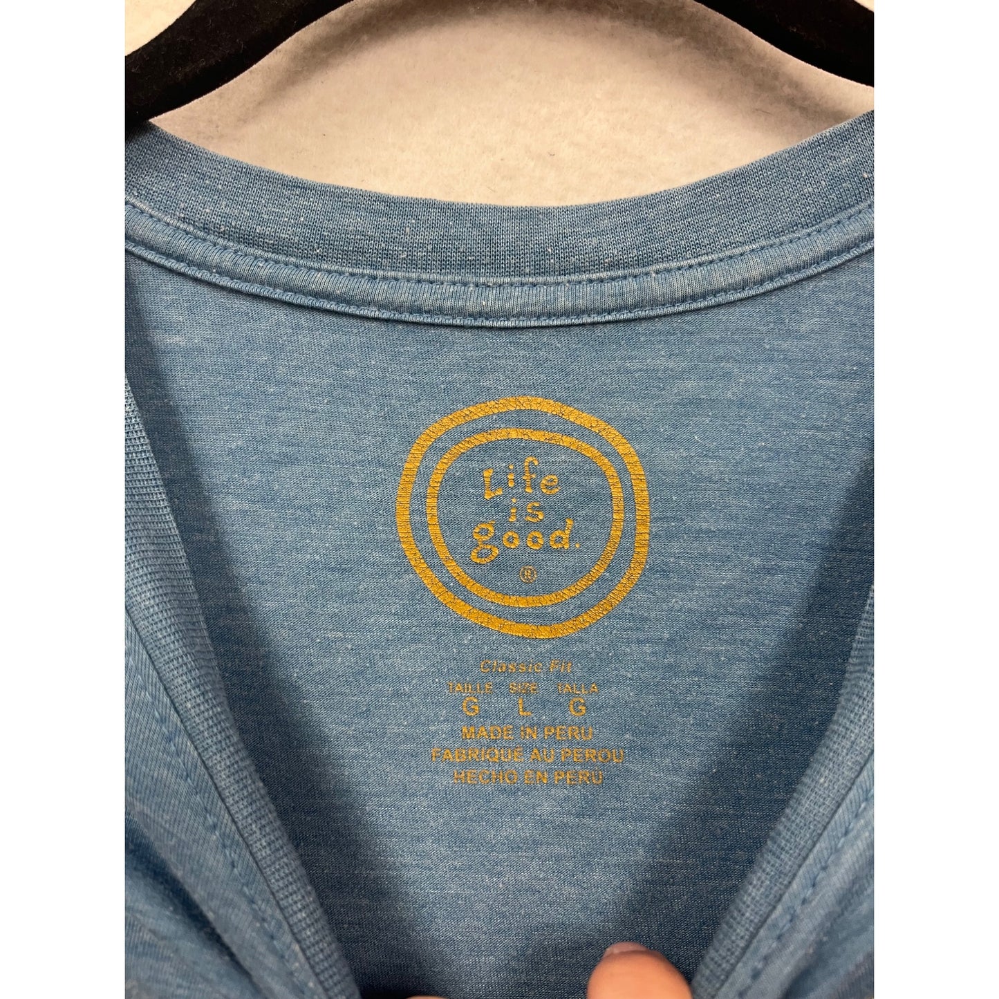 Life Is Good Blue Long Sleeve T-Shirt Size XL #359A