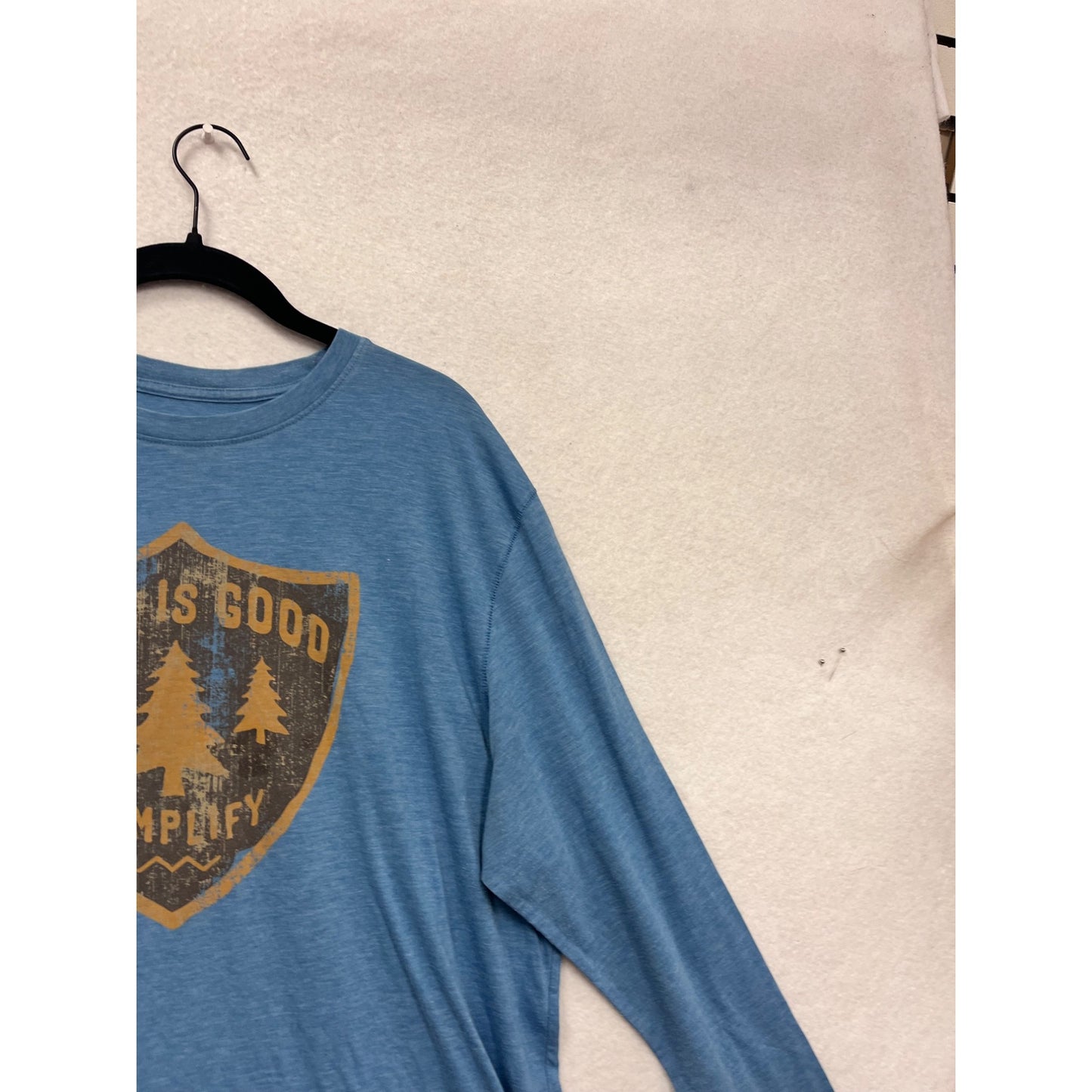 Life Is Good Blue Long Sleeve T-Shirt Size XL #359A