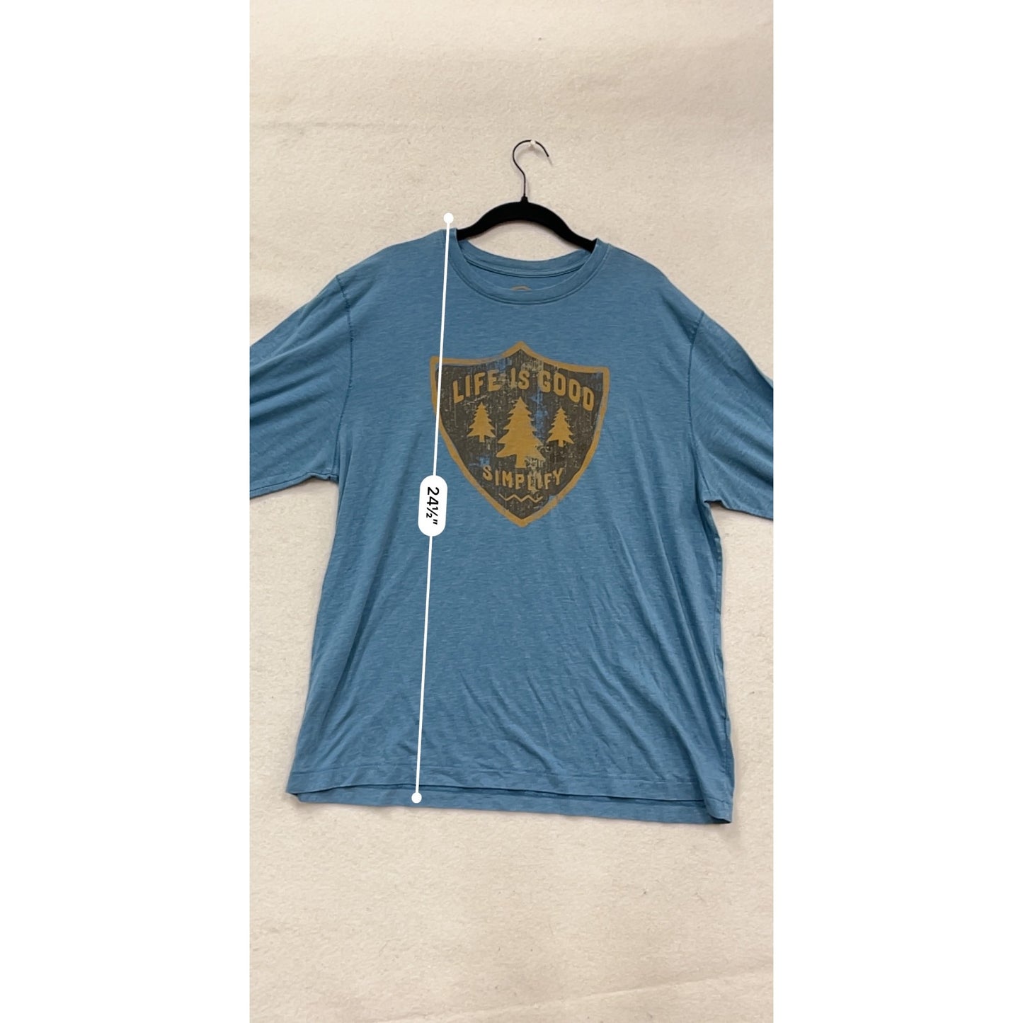 Life Is Good Blue Long Sleeve T-Shirt Size XL #359A