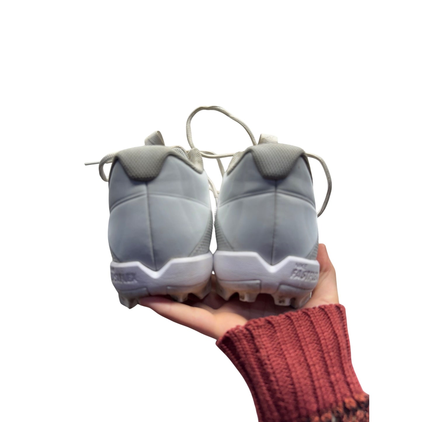 Nike Alpha Menace 2 Shark White/Gray Cleats Size 7.5 Football/Soccer 335B