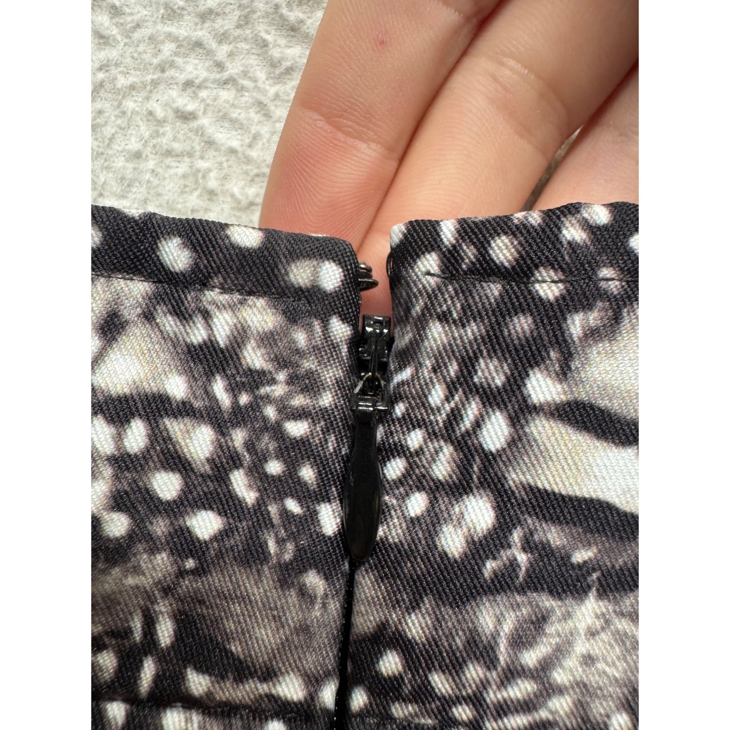 J. Crew Skirt Size 4 Black & White Animal Print Polyester #199B