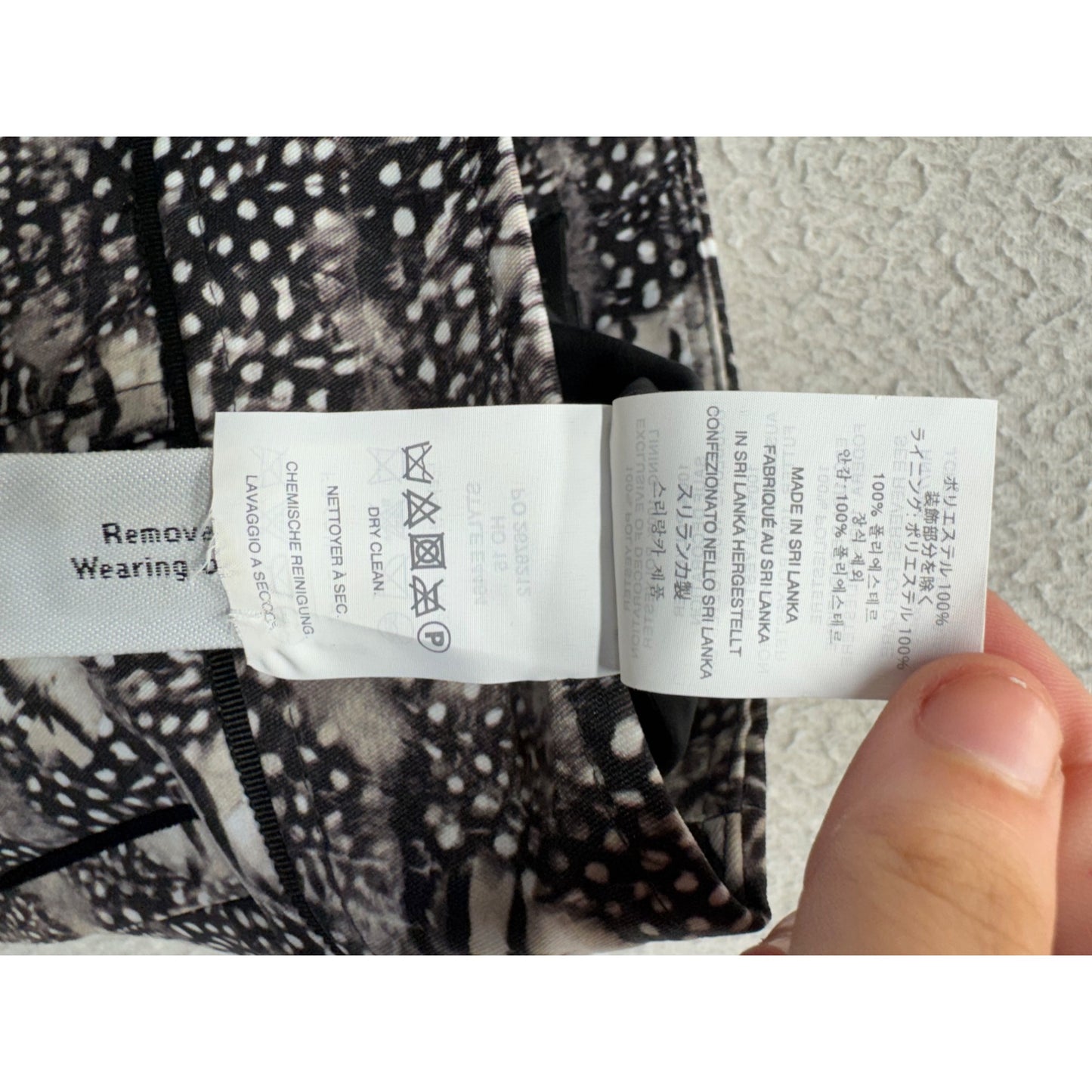 J. Crew Skirt Size 4 Black & White Animal Print Polyester #199B