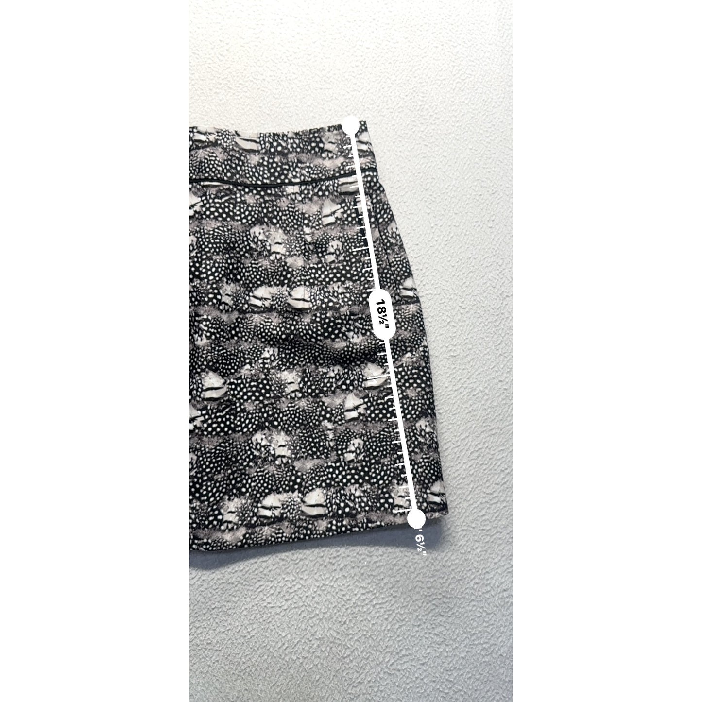 J. Crew Skirt Size 4 Black & White Animal Print Polyester #199B