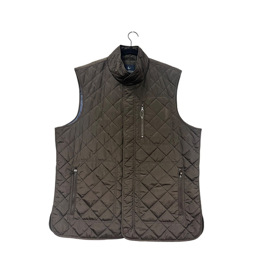 Mens Tailorbyrd Quilted Vest XXL Brown With Pockets Lightweight #6741