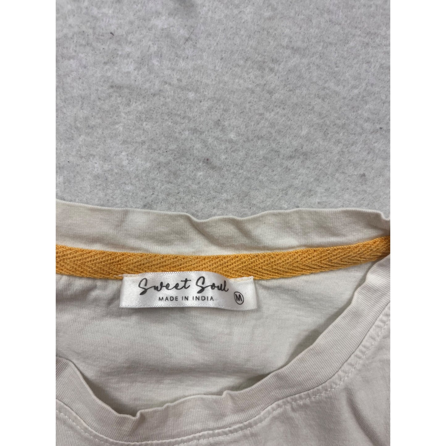 Choose Happiness T-Shirt M White Short Sleeve #687A