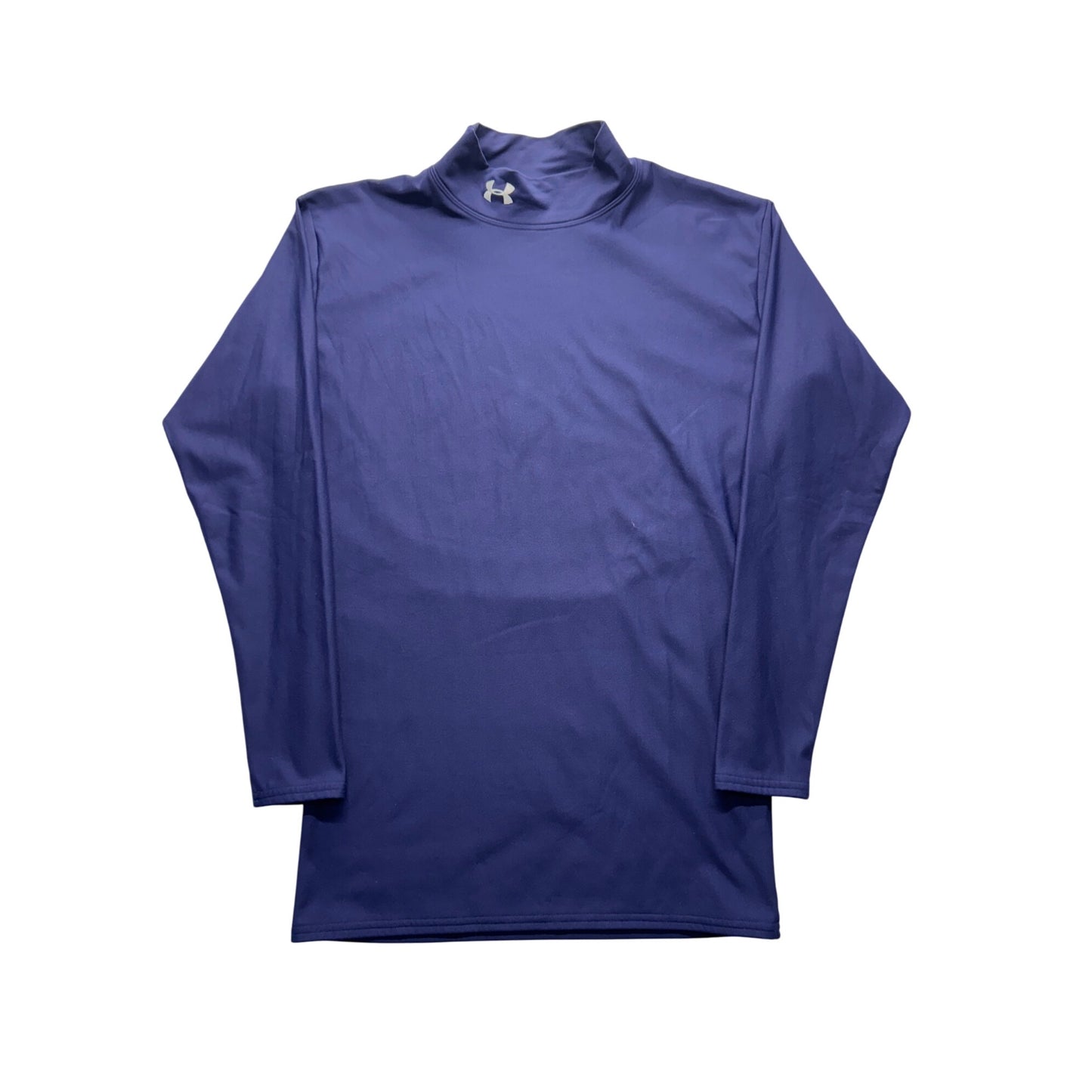 Under Armour Mens Purple HeatGear Long Sleeve Mock Neck Shirt Size XL #9522