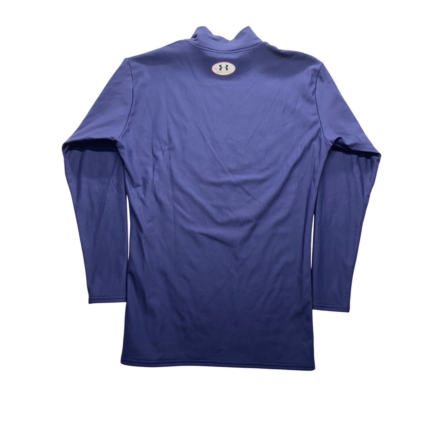 Under Armour Mens Purple HeatGear Long Sleeve Mock Neck Shirt Size XL #9522