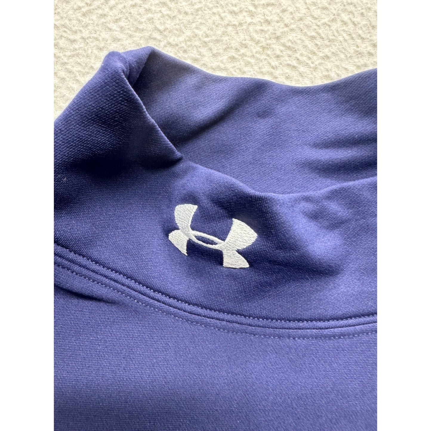 Under Armour Mens Purple HeatGear Long Sleeve Mock Neck Shirt Size XL #9522