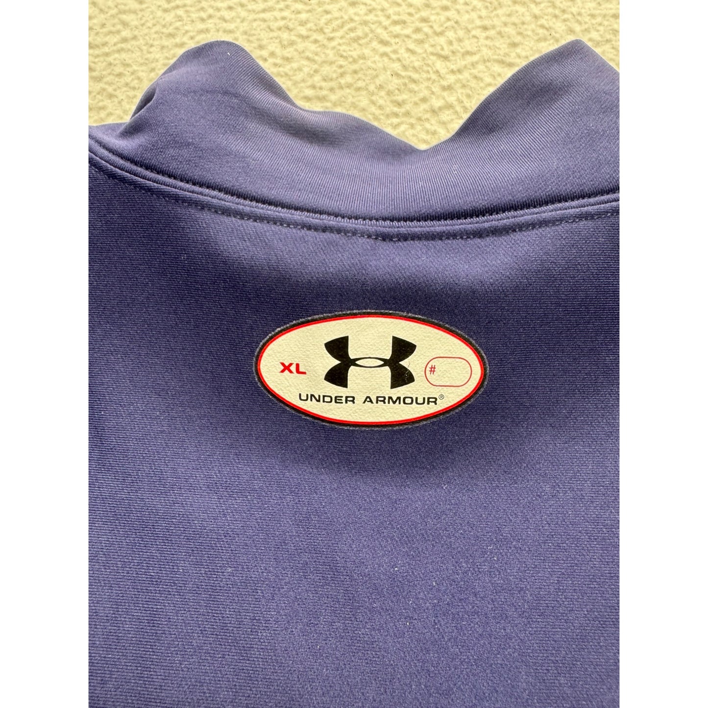 Under Armour Mens Purple HeatGear Long Sleeve Mock Neck Shirt Size XL #9522